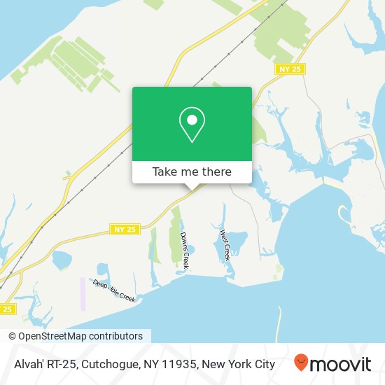 Mapa de Alvah' RT-25, Cutchogue, NY 11935