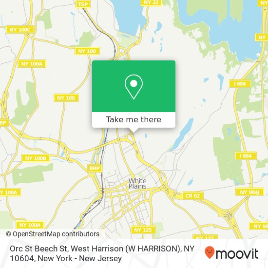 Mapa de Orc St Beech St, West Harrison (W HARRISON), NY 10604
