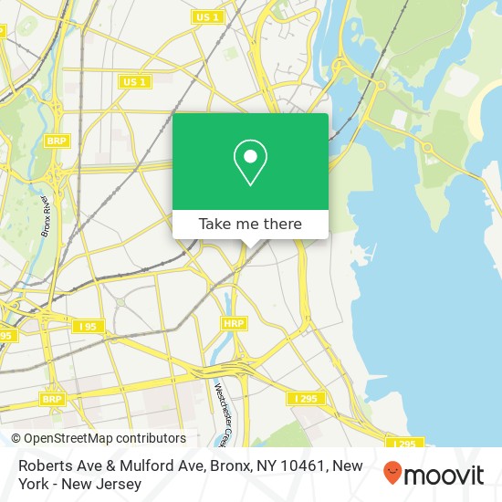 Mapa de Roberts Ave & Mulford Ave, Bronx, NY 10461