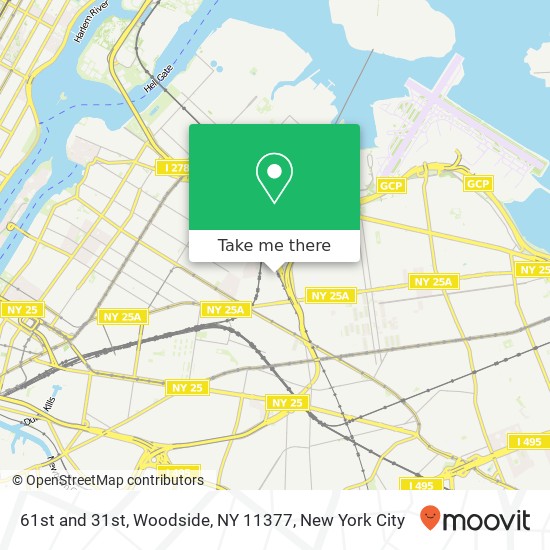 61st and 31st, Woodside, NY 11377 map