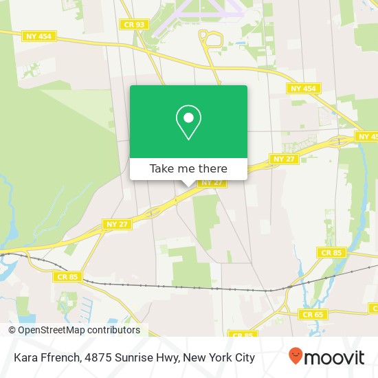 Kara Ffrench, 4875 Sunrise Hwy map