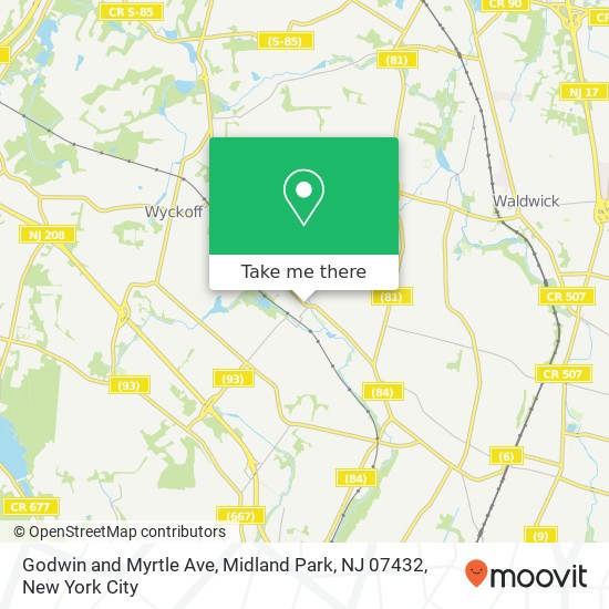 Godwin and Myrtle Ave, Midland Park, NJ 07432 map