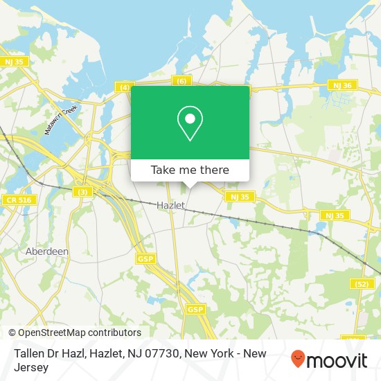 Tallen Dr Hazl, Hazlet, NJ 07730 map