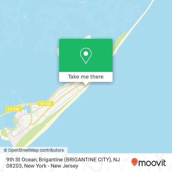 Mapa de 9th St Ocean, Brigantine (BRIGANTINE CITY), NJ 08203