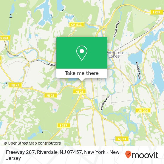 Mapa de Freeway 287, Riverdale, NJ 07457