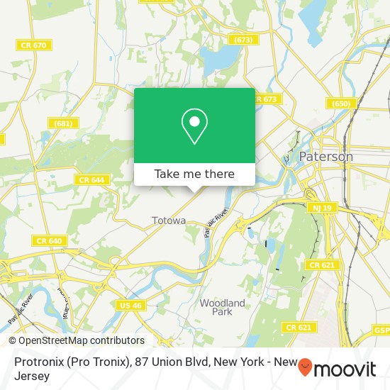 Mapa de Protronix (Pro Tronix), 87 Union Blvd