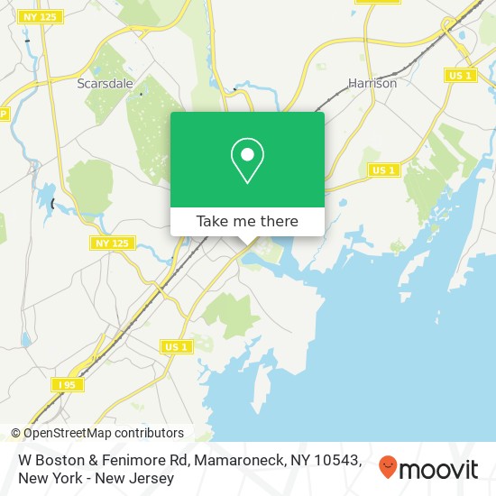Mapa de W Boston & Fenimore Rd, Mamaroneck, NY 10543