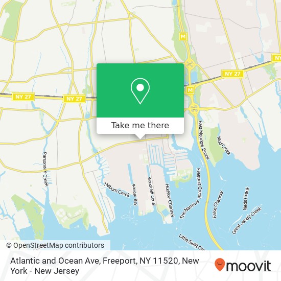 Atlantic and Ocean Ave, Freeport, NY 11520 map