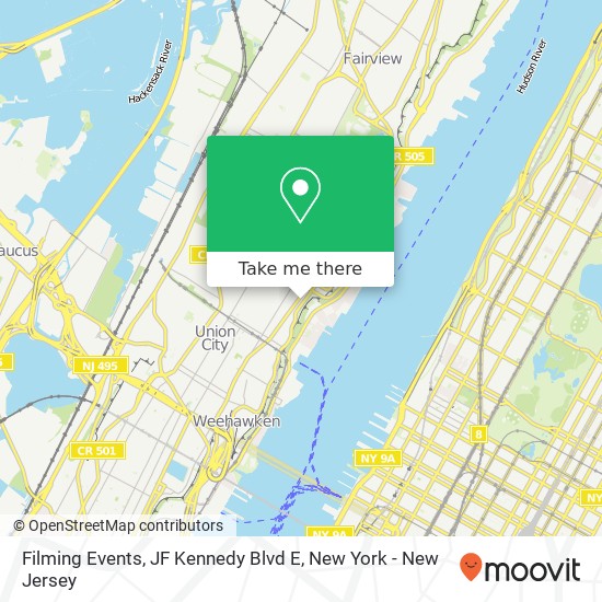 Mapa de Filming Events, JF Kennedy Blvd E