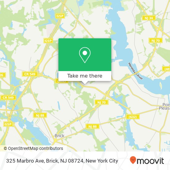 325 Marbro Ave, Brick, NJ 08724 map