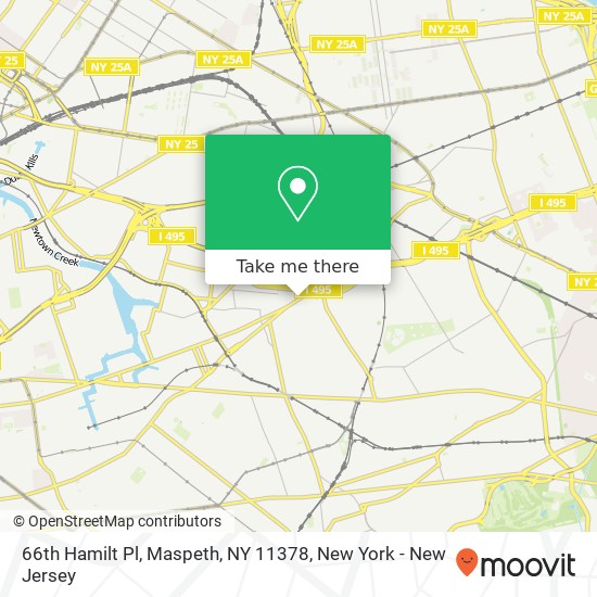 Mapa de 66th Hamilt Pl, Maspeth, NY 11378