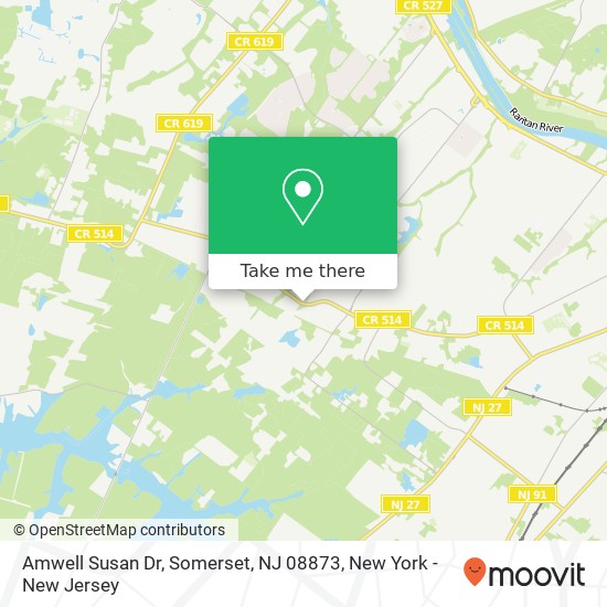 Amwell Susan Dr, Somerset, NJ 08873 map