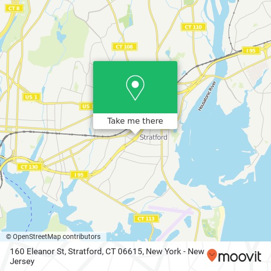 Mapa de 160 Eleanor St, Stratford, CT 06615