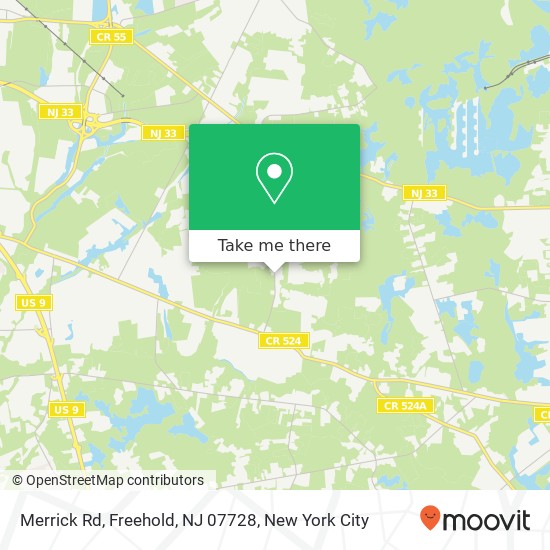 Merrick Rd, Freehold, NJ 07728 map