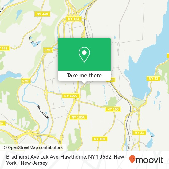 Mapa de Bradhurst Ave Lak Ave, Hawthorne, NY 10532