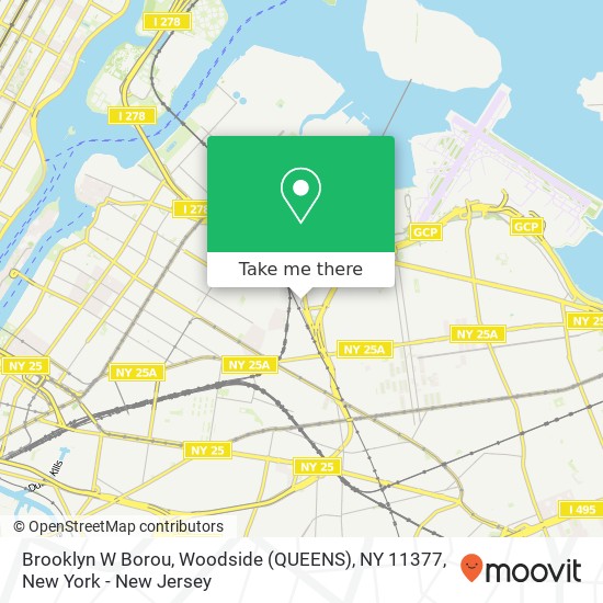 Brooklyn W Borou, Woodside (QUEENS), NY 11377 map