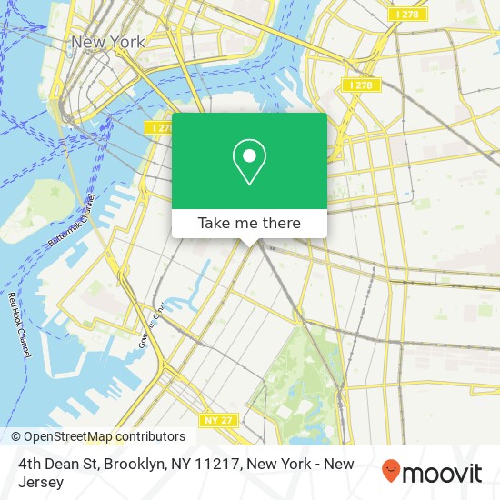 Mapa de 4th Dean St, Brooklyn, NY 11217