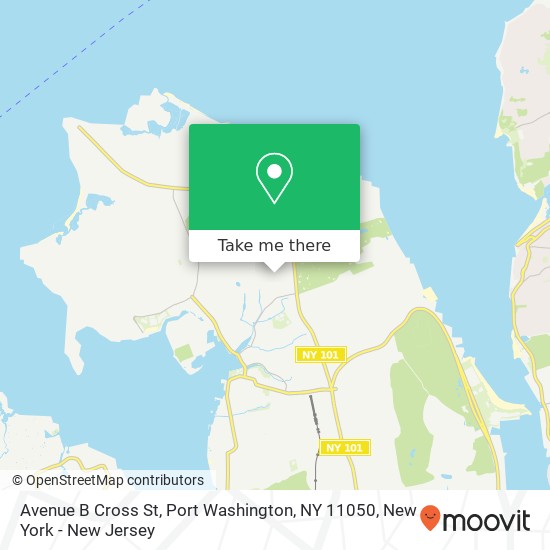 Mapa de Avenue B Cross St, Port Washington, NY 11050
