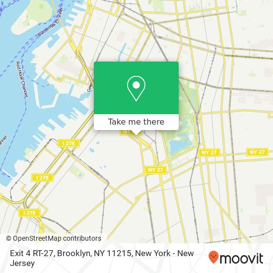 Exit 4 RT-27, Brooklyn, NY 11215 map