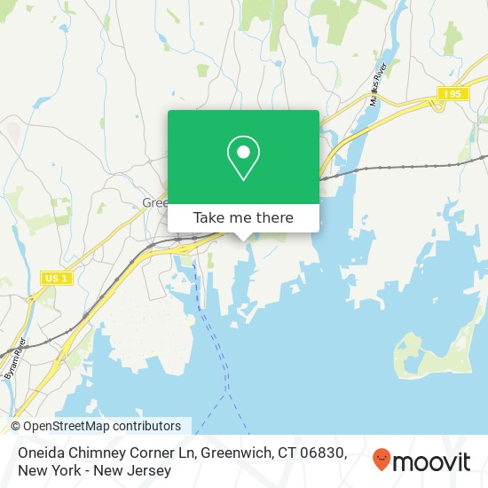 Mapa de Oneida Chimney Corner Ln, Greenwich, CT 06830