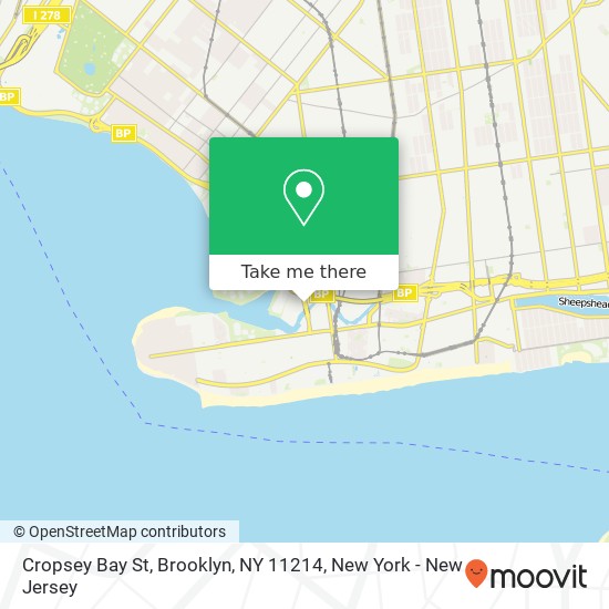 Mapa de Cropsey Bay St, Brooklyn, NY 11214