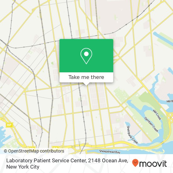 Laboratory Patient Service Center, 2148 Ocean Ave map
