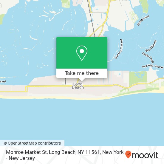 Mapa de Monroe Market St, Long Beach, NY 11561