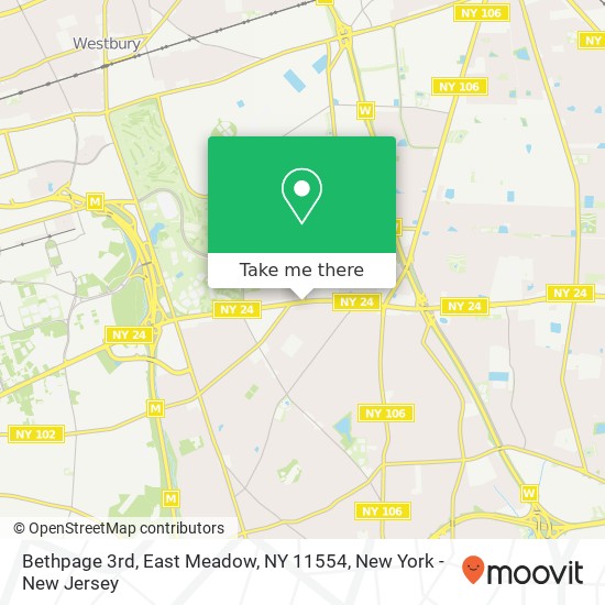 Mapa de Bethpage 3rd, East Meadow, NY 11554