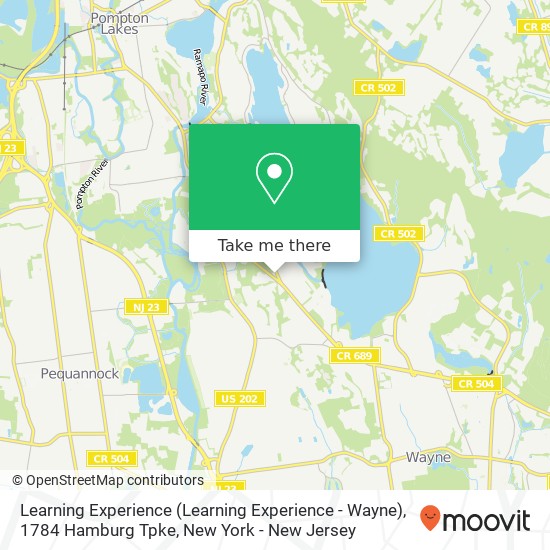 Mapa de Learning Experience (Learning Experience - Wayne), 1784 Hamburg Tpke