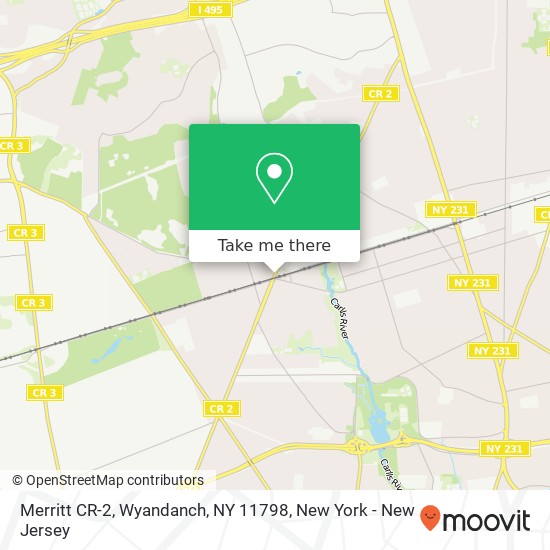 Mapa de Merritt CR-2, Wyandanch, NY 11798