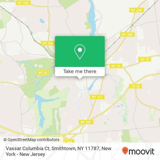 Mapa de Vassar Columbia Ct, Smithtown, NY 11787