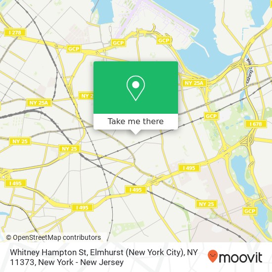 Mapa de Whitney Hampton St, Elmhurst (New York City), NY 11373