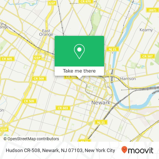 Hudson CR-508, Newark, NJ 07103 map