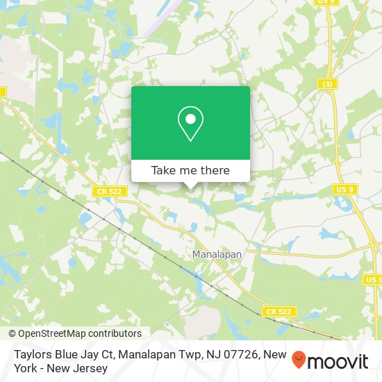 Taylors Blue Jay Ct, Manalapan Twp, NJ 07726 map