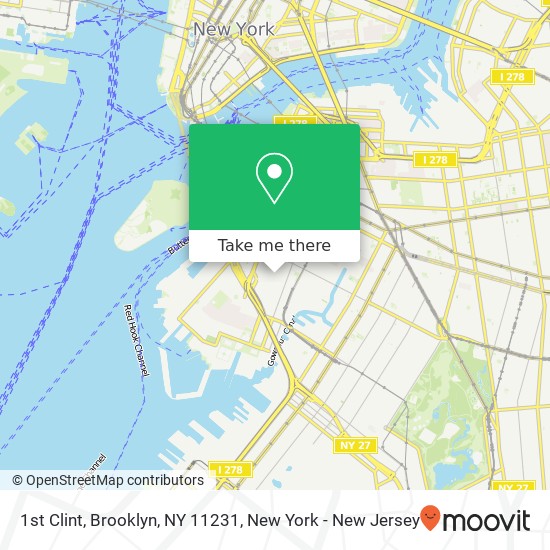 Mapa de 1st Clint, Brooklyn, NY 11231