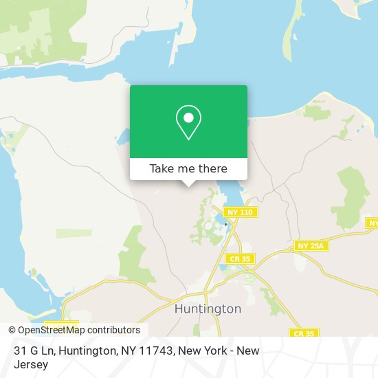Mapa de 31 G Ln, Huntington, NY 11743