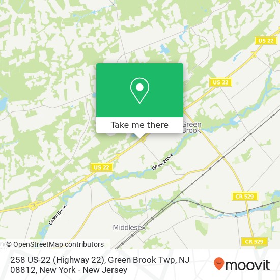 258 US-22 (Highway 22), Green Brook Twp, NJ 08812 map