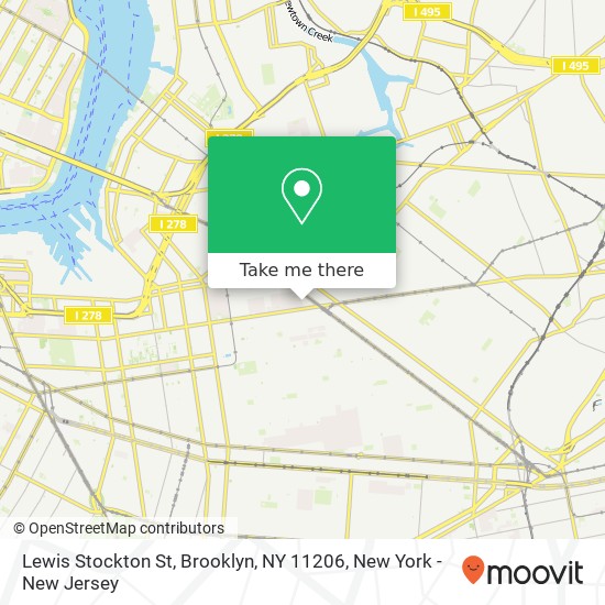 Mapa de Lewis Stockton St, Brooklyn, NY 11206