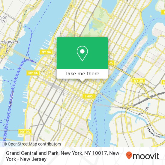 Mapa de Grand Central and Park, New York, NY 10017