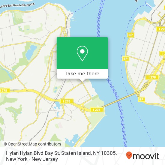 Mapa de Hylan Hylan Blvd Bay St, Staten Island, NY 10305