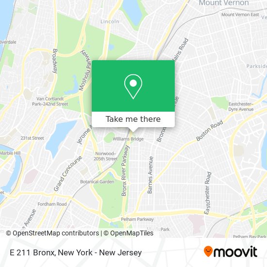 Mapa de E 211 Bronx