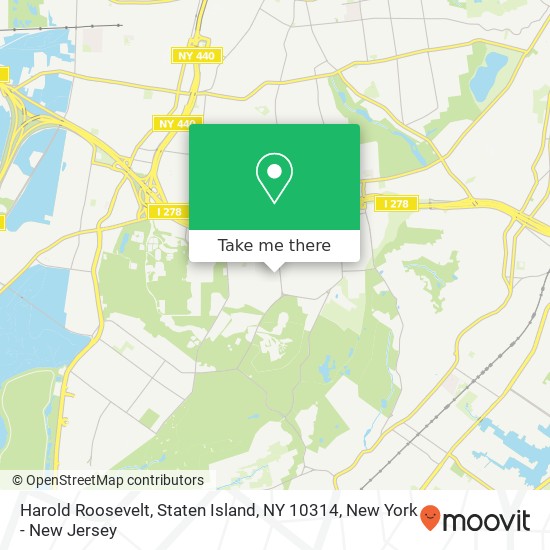 Mapa de Harold Roosevelt, Staten Island, NY 10314