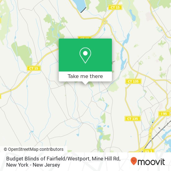 Mapa de Budget Blinds of Fairfield / Westport, Mine Hill Rd