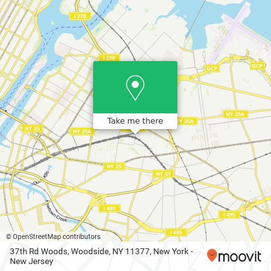 37th Rd Woods, Woodside, NY 11377 map