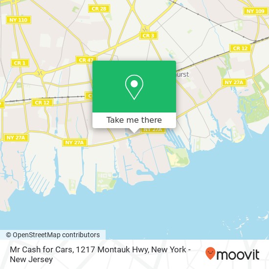 Mapa de Mr Cash for Cars, 1217 Montauk Hwy