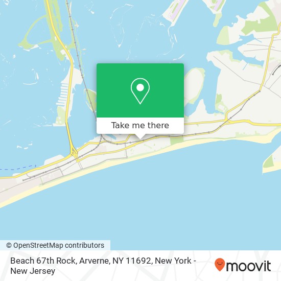 Mapa de Beach 67th Rock, Arverne, NY 11692