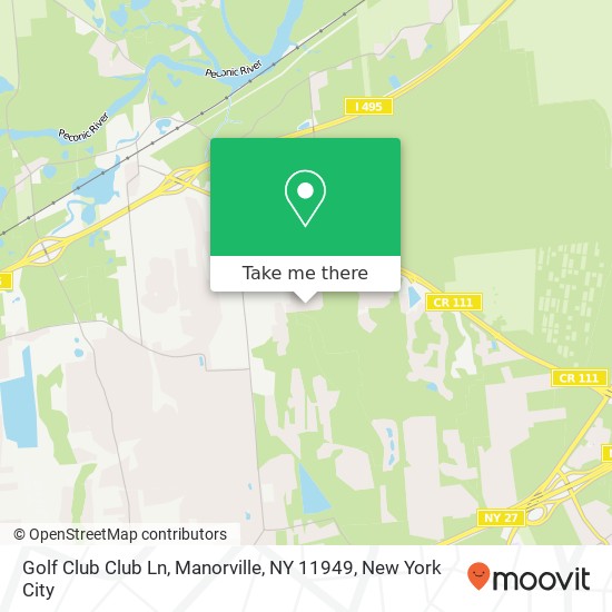 Golf Club Club Ln, Manorville, NY 11949 map