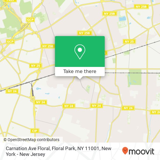 Mapa de Carnation Ave Floral, Floral Park, NY 11001