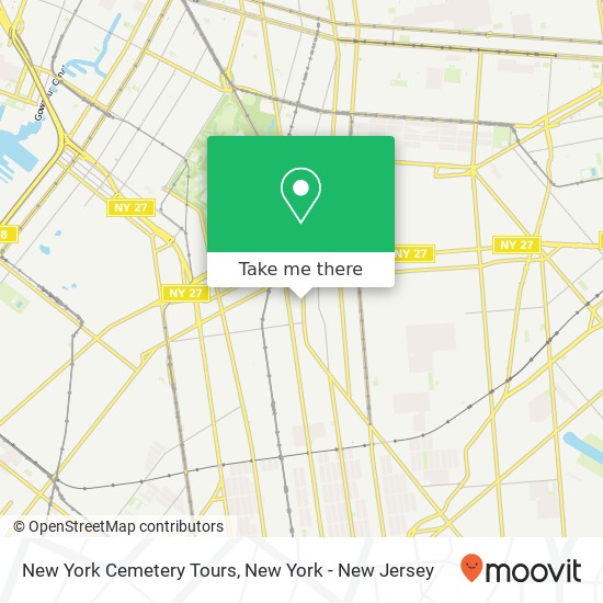 Mapa de New York Cemetery Tours