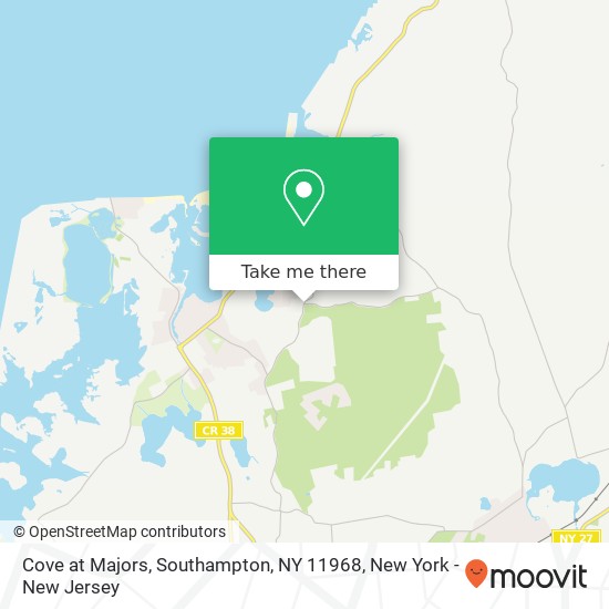 Mapa de Cove at Majors, Southampton, NY 11968
